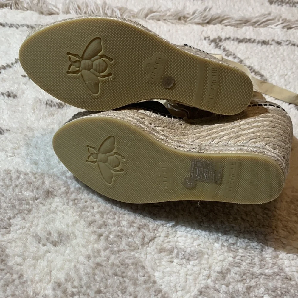 Gucci GG matelassé platform espadrille